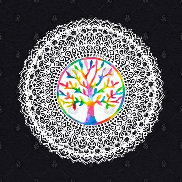White Tree of Life Mandala by MyownArt